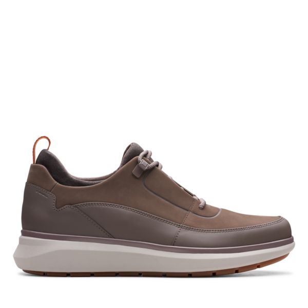 Clarks Mens Un Venture Low Trainers Taupe Combi | CA-7942601